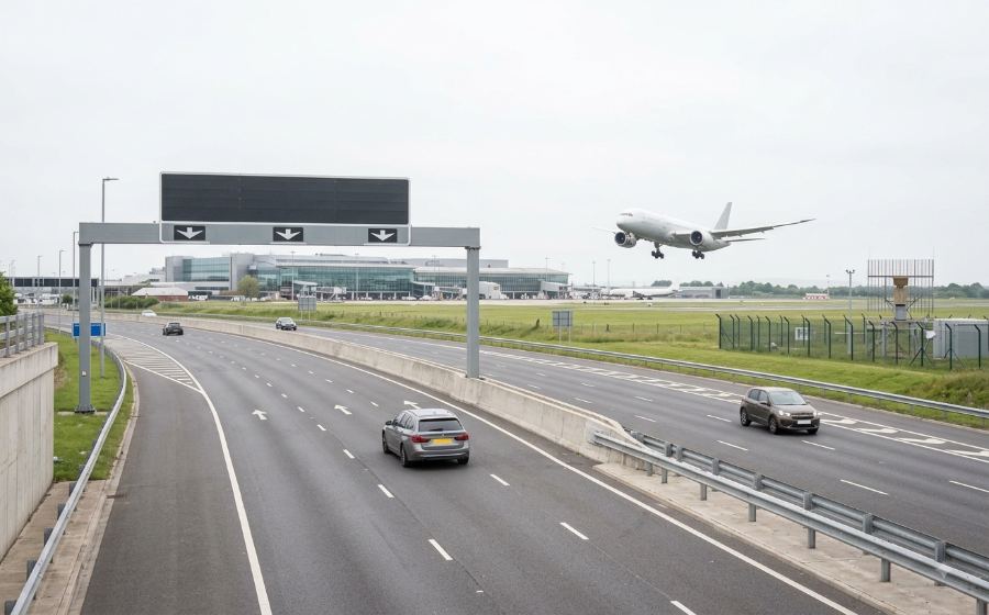 Roads near Manchester Airport